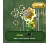 Bubble Machine Sunflower Light Sound Electric Automatic Bubbles Maker Summer Soap Blower Outdoor Games Toys for Girls Children