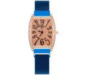 Diamantes Números Tonneau Correa de chupete Reloj de señora Reloj de señora