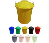 JARDIN202 - Cubo Basura de plástico con Tapadera | Cubo almacenaje y reciclar