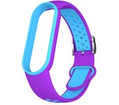 For Xiaomi Band 567 Silicone Watch StrapTwo-Color Breathable Smart Watchband Replacement Bracelet for Xiaomi MiBand 567 Strap