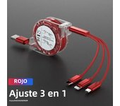 3 in 1 Telescopic Cable Suitable for Apple Type C Android Mobile Phone 3A Fast Charging USB Cable for iPhone Cable Usb C Cable