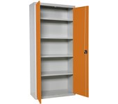 SimonRack Taquilla Vestuario Metálica, 4 Puertas, Incluye Llave, 1800x400x500 mm, Gris/Blanco - Simonlocker