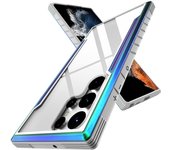 Designed for Samsung Galaxy S23 Ultra S22 Ultra Case S23 Plus S22 Metal Anodized Aluminum Frame+Flexible TPU+PC Shockproof Cover