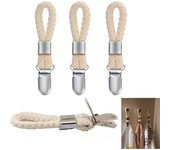4 pinzas para toallas, pinzas para colgar toallas de playa, pinzas de almacenamiento adecuadas para colgar artículos de tela, armarios de cocina y baño en el hogar