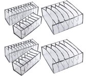 Organizador de cajones de ropa interior, armario plegable con compartimentos para vestidor, caja de almacenamiento apta para sujetadores y calcetines, 6 piezas