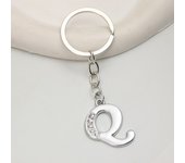 Simple A-Z 26 Letter Pendant Keychain English Alphabet Keyring For Friend Good Gift Holder Handbag Car Jewelry