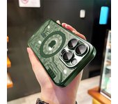 Luxury Magnetic Clear For Magsafe Case For iPhone 13 14 12 11 15 Pro Max Plus Bumper Plating Wireless Charging For Magsafe Cover