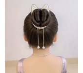 FORWOT Women Elegant Luxury Rhinestone Tassel Ponytail Hair Claws Hair Clips Barrettes Hairpin Headband Fashion Hair Accessories