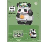 Mini Cute Creative Panda Micro Building Blocks 3D Diamond Model Animals Bricks DIY City Construction Toys for Children Kids Gift