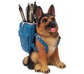 Lindo Portalápices para Perros, portalápices de escritorio, decoración de pastor Alemán DE LA Escuela de oficina en casa, regalo para Amantes de Los Perros
