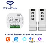 Tuya WiFi Smart Curtain Switch Roller Blinds Shutter Module RF 433MHz Remote Control Smart Life Works With Alexa Google Home