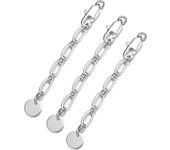 2pcs 18K Gold Plated Brass Extension Tail Chain With Lobster Clasps Connectors For DIY Bracelets Necklaces Jewelry Accessories