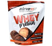 Eleven Fit Proteina Whey Pro, Concentrado de Suero / Aumenta Masa Muscular / BCAA's y Antioxidantes / Refuerza Huesos y Defensas / Bajo en Grasas y Carbohidratos, Sabor Kinchoc, 900GR