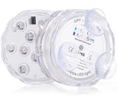 Luz LED RGBW magnética USB de 3,3 libras para Pool, waterproof, remote control, Luz subacuática que cambia de color RGB para festejar, Navidad, jarrones y bañeras (paquete de 2)