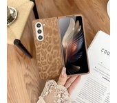 Fashion Leopard Print Phone Case for Samsung Galaxy Z Fold 6 Fold5 Z Fold 3 4 Z Flip 6 5 4 3 Ultra Thin Leather Shockproof Case