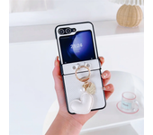 Heart Ring PU Leather Phone Case for Samsung Galaxy Z Flip 6 5 4 3  Flip5 Flip4 Flip3 5G Protective Shockproof Cover