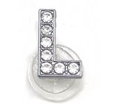 Diamond Shoe Charms Glitter Rhinestone Letter Silver Crystal Alphabet Shoe Decorations Jewelry Slider Bracelet Wristbands