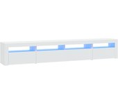 vidaXL Mueble de TV con luces LED 240x35x40 cm, Mueble de Salon, Mueble TV, Mueble TV salon, Mesa de TV, Mueble tele