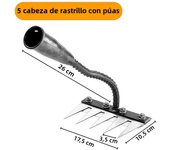 5/6/7/8 Teeth Iron Gardening Hoe Weeding Rake Farm Tool Grasping Raking Loosening Soil Nail Rake Tool Artifact Harrow Farm Tool