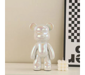 Ceramic 27cm Colorful Plating Bear Sculpture Home Living Room Desktop Decorative Statue New House Interior Decoration Ornaments