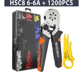 Crimping Pliers HSC8 6-4A/6-6A Tubular Terminal Crimper Wire Mini Ferrule Crimper Tools Household Electrical Kit With Box