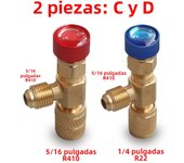 Liquid Safety Valve R410A R22 Air Conditioning Refrigerant 1/4 "Safety Adapter for SAE 1/4" Male Famale Safety Adapter