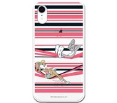 Funda original compatible con iPhone XR con un diseño de Lola y Bugs Bunny Franja Rosa