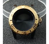 High-quality Silvery Black Case have inner ring 40.5mm watch men's case FIT NH34 NH35 NH36 movement Automtaic Watch Box