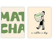 Set de 2 cuadros calidad premium con marco de madera - 30x40 cm o 50x70 cm - POSTER LAB