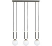 Wonderlamp Lámpara de techo Megan Opal 3 luces con altura regulable Máx. 100cm con esferas de cristal 3XE14