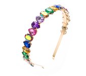 Korean Version Thin Edged Metal Headband For Women's Rhinestone Head Hoop