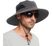 Sombrero Hombre Mujer Verano Ala Ancha Protección UV Gorro Pescador Bucket Hat para Safari, Senderismo, Playa, Ciclismo, Montañismo