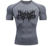 Thorns Print Gym Compression Shirt Men's Running Fitness Workout Summer Quick-Drying Short-Sleeved Sports Sportswear Rash Guard