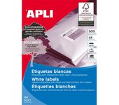 Apli etiquetas blancas permanentes 105.0 x 42.4mm 500 hojas