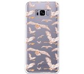 Funda original compatible con Samsung Galaxy S8 - Harry Potter Patron Lechuzas Clear