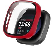 Glass+Case for Fitbit Versa Versa 4 Watch Protective Bumper Hard PC Shell HD Screen Protector for Fitbit Sense 2 Watch Cover