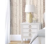 Muestra DIN A4 de Papel pintado vinílico lavable efecto listones de madera tablas beige - Madeira 3 454786 de GAULAN