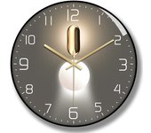 Reloj de cuarzo Sin TicTac Funciona con Pilas (Negro)