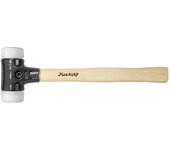 Wiha Martillo de cara blanda Safety de dureza media/muy duro con mango de madera Hickory, cabezal redondo (26646)