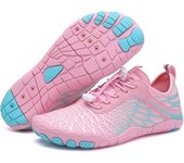 [Zapatos de playa transpirables] Zapatos de playa ligeros y transpirables a rayas para mujer - Suela de goma para el verano al aire libre