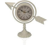 Reloj de Mesa Versa Blanco Flecha completa Metal (23 x 16 x 8 cm)