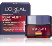 L'Oreal Paris Revitalift Filler Ácido hialurónico 1,5% puro concentrado de ácido hialurónico suero cuentagotas -L'Oréal Paris Revitalift Láser Crema de Día Anti-Edad Triple Acción, Protección Solar SPF 25, 50 ml-DIA-NOCHE-Sérum facial de noche