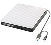Leer Y Grabar DVD RW CD Externo Portátil Tipo C Y USB 3.0 2en1 Con Empuje De Bandeja Compatible Con PC Y Portátil Velocidad Máxima De Grabación DVD De 8x Capacidad De Caché 2MB