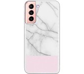 Funda compatible con Samsung Galaxy S21 - S30 (4G/5G) - Mármol y rosa
