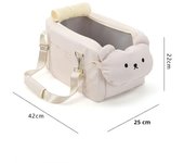 Pet Dog Car Seat Cat Carrier  Booster Seat on  Armrest Travel Bags for Cats Dogs with Easy Carrying Strap Travel Car Carrier