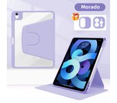 For Tablet iPad Pro 11 Case For Pro 12.9 Air 5 4 10.9 iPad 10th 7/8/9th Generation Mini 6 360° Rotatable Transparent Back Cover