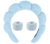 3Pcs Makeup Headband Puffy Sponge Spa Head Bands for Women Girls Washing Face Skincare Yoga Facial Mask Sports Hair Headband