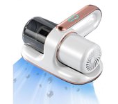 BIT Aspiradora de Ácaros, 13 KPa Aspiradora antiácaros de Mano con Luz UV, aspiradora de Mano con Filtro HEPA, destruye el 99,99% de Todos los ácaros para Camas, Almohadas, sofás y alfombras (Gris)