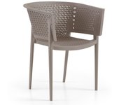 Sillón BILL, apilable,  polipropileno tórtora
