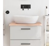 vidaXL Encimera de baño madera maciza sin tratar 60x40x2 cm